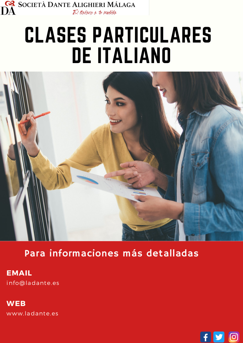 Ofrecemos clases particulares de italiano para todos los niveles